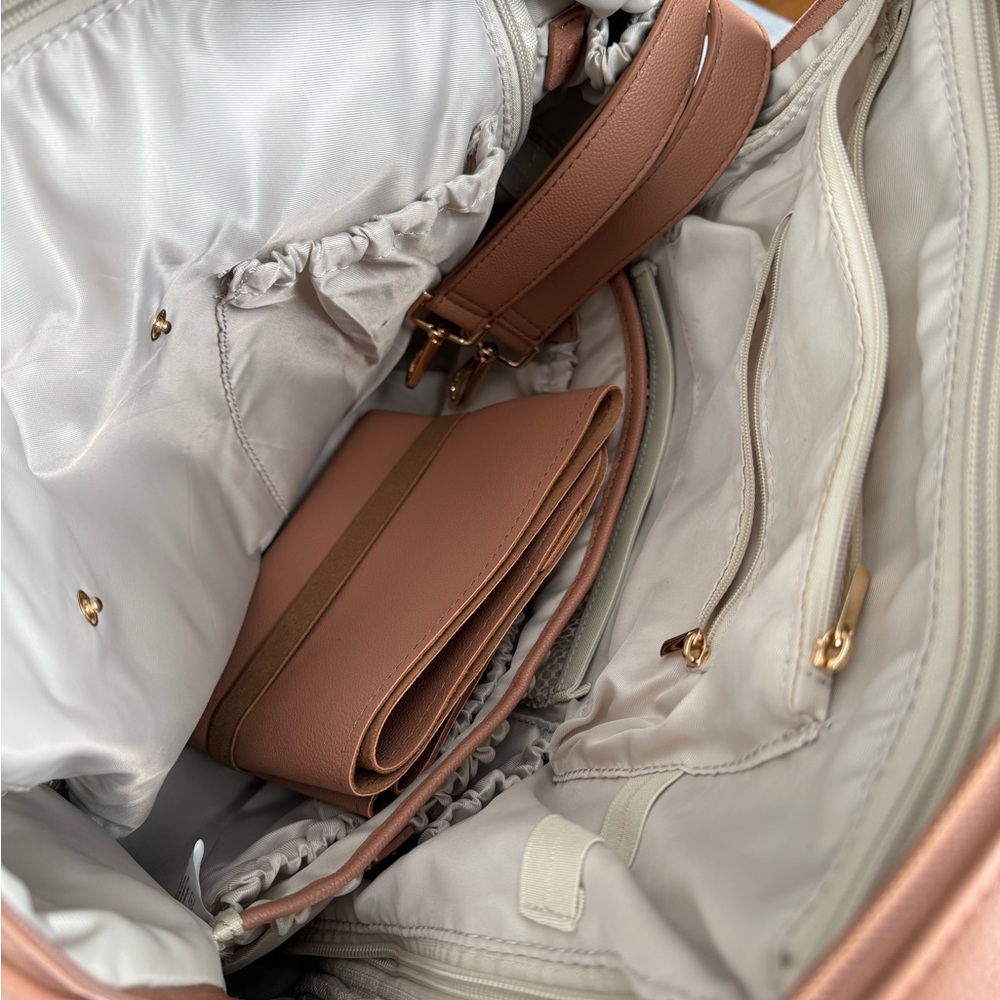 Ayla & Co Stylish Tan Baby Bag (Large 15x13x6) - Picture 9 of 10